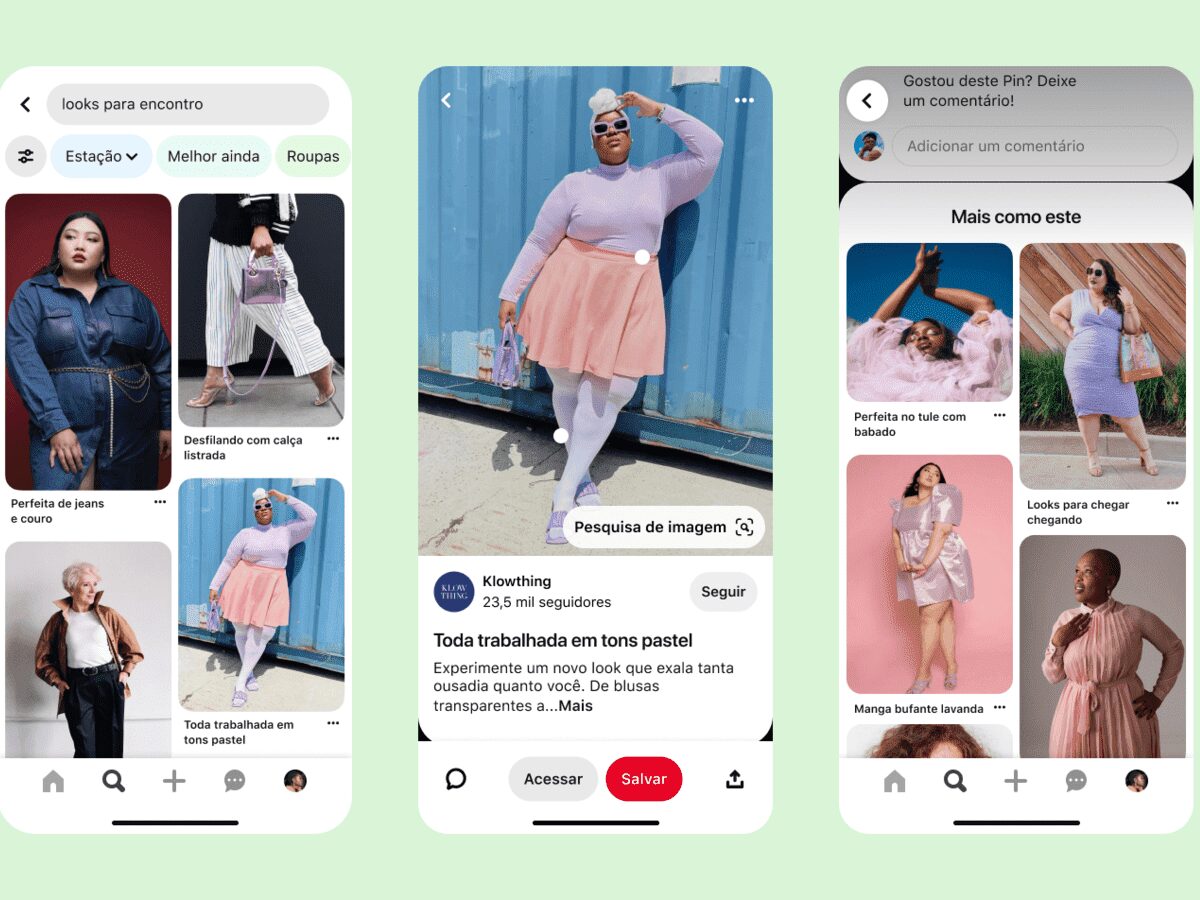 Pinterest anuncia tecnologia inovadora para aumentar a representatividade de diferentes corpos na plataforma